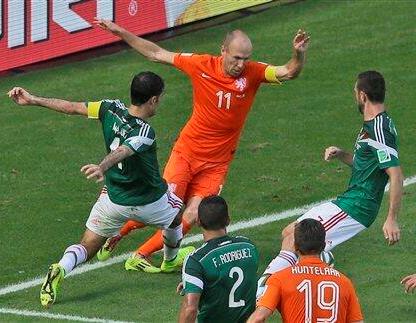 Arjen Robben Netherlands vs Mexico