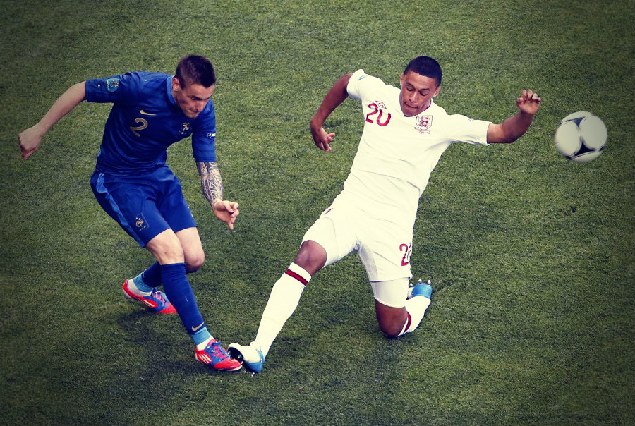 Alex Oxlade-Chamberlain playing for England