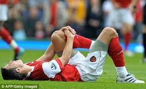 Injured Van Persie Arsenal