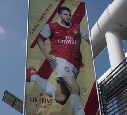 Cesc Fabregas Arsenal Banner Emirates