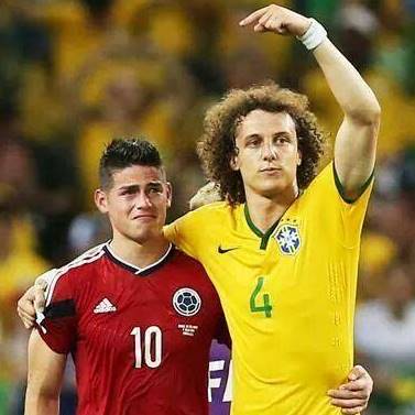 James Rodriguez David Luiz