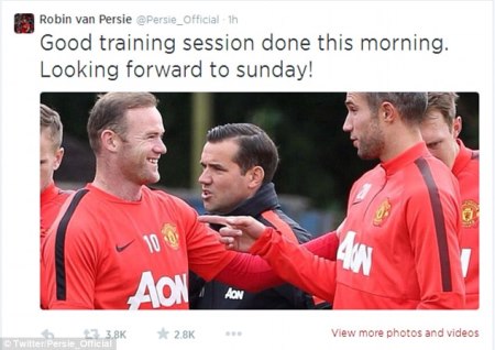 Robin van Persie Rooney Training