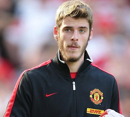 Manchester United's David De Gea goalkeeper during the Barclays Premier League match at Old Trafford, Manchester. PRESS ASSOCIATION Photo. Picture date: Saturday October 1, 2011. See PA Story: SOCCER Man Utd. Photo credit should read: Dave Thompson/PA Wire. RESTRICTIONS EDITORIAL USE ONLY. No use with unauthorised audio, video, data, fixture lists, club/league logos or 'live' services. Online in-match use limited to 45 images, no video emulation. No use in betting, games or single club/league/player publications.