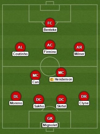 Benteke Liverpool XI