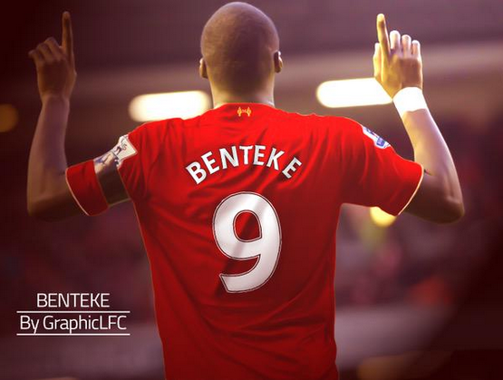 Benteke as Liverpool no. 9