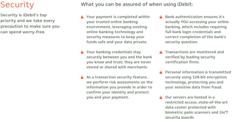 iDebit security